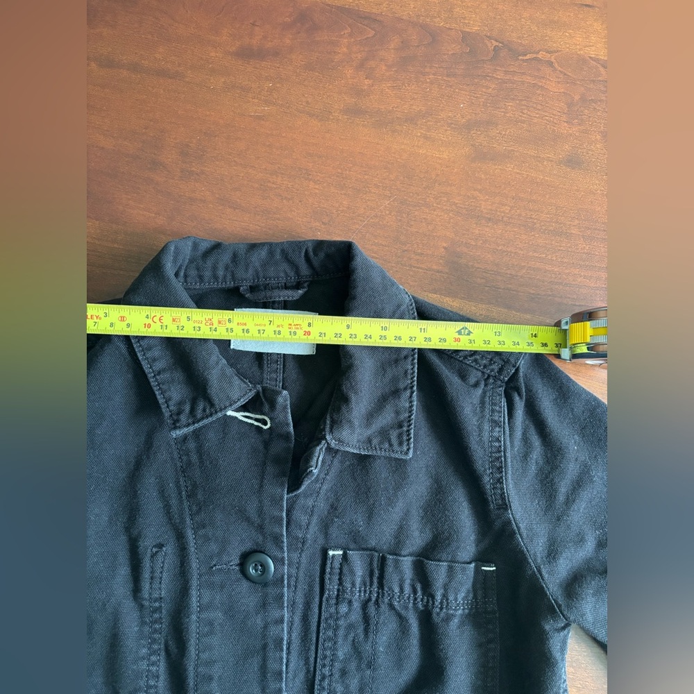 Everlane Cotton Canvas Chore Coat, Black/Charcoal, Classic, Buttoned,Women’s XXS - Picture 11 of 15